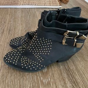 Studded ankle booties